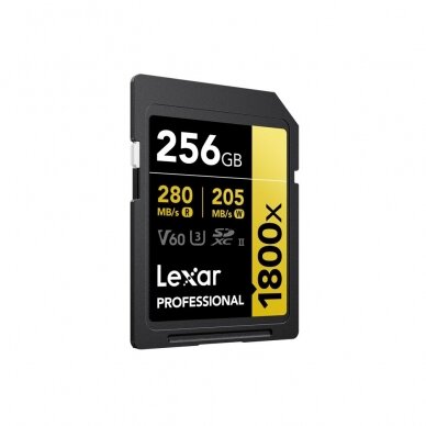 Atminties kortelė Lexar SDXC 1800x 256GB