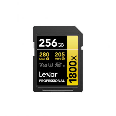 Atminties kortelė Lexar SDXC 1800x 256GB