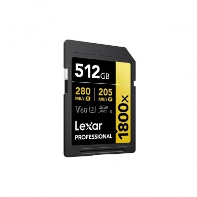 Atminties kortelė Lexar SDXC 1800x 512GB