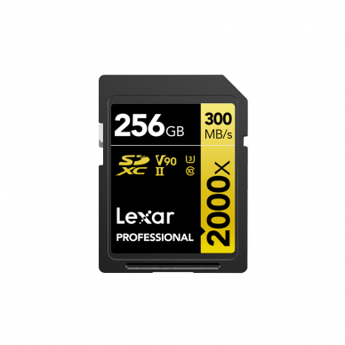 Atminties kortelė Lexar SDXC Pro 2000X UHS-II U3 R300/W260 (V90) 256GB