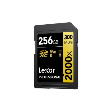 Atminties kortelė Lexar SDXC Pro 2000X UHS-II U3 R300/W260 (V90) 256GB