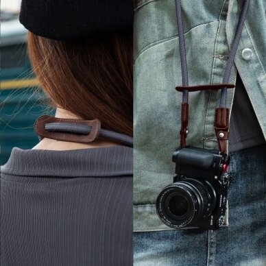 Dirželis fotoaparatui SmallRig Braided Shoulder Strap Gray