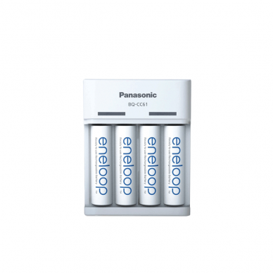 Kroviklis Panasonic Eneloop BQ-CC61 + 4x HR6/AA Eneloop 2000mAh