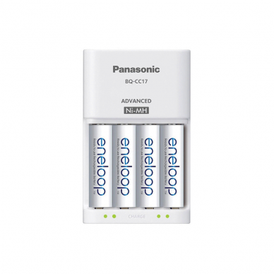 Kroviklis Panasonic Eneloop BQ-CC17 + 4x HR6/AA Eneloop 2000mAh