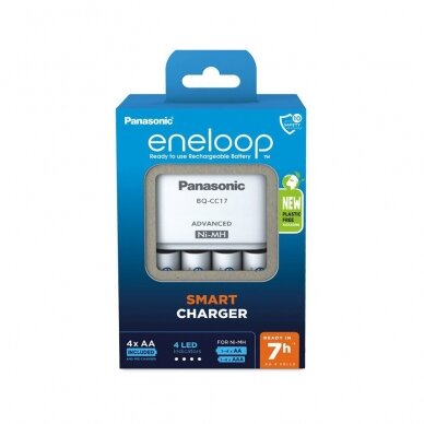 Kroviklis Panasonic Eneloop BQ-CC17 + 4x HR6/AA Eneloop 2000mAh